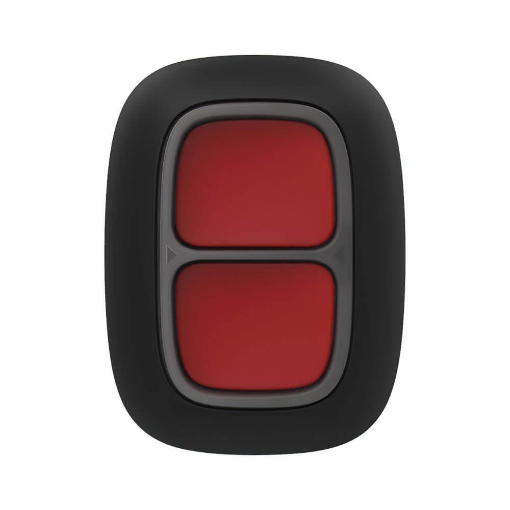 Бездротова екстрена кнопка Ajax DoubleButton (8EU) ASP black з захистом від випадкових натискань от ДОМ-Energy
