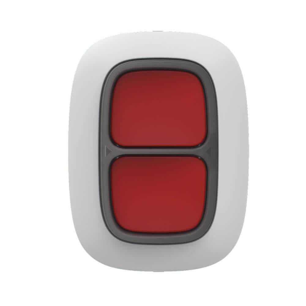 Бездротова екстрена кнопка Ajax DoubleButton (8EU) ASP white з захистом від випадкових натискань от ДОМ-Energy