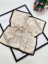 Легка хустка things 70*70 см віскоза/коттон молочна