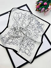 Легка хустка things 70*70 см віскоза/коттон біла