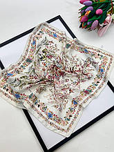 Легка хустка nature  70*70 см віскоза/коттон біла