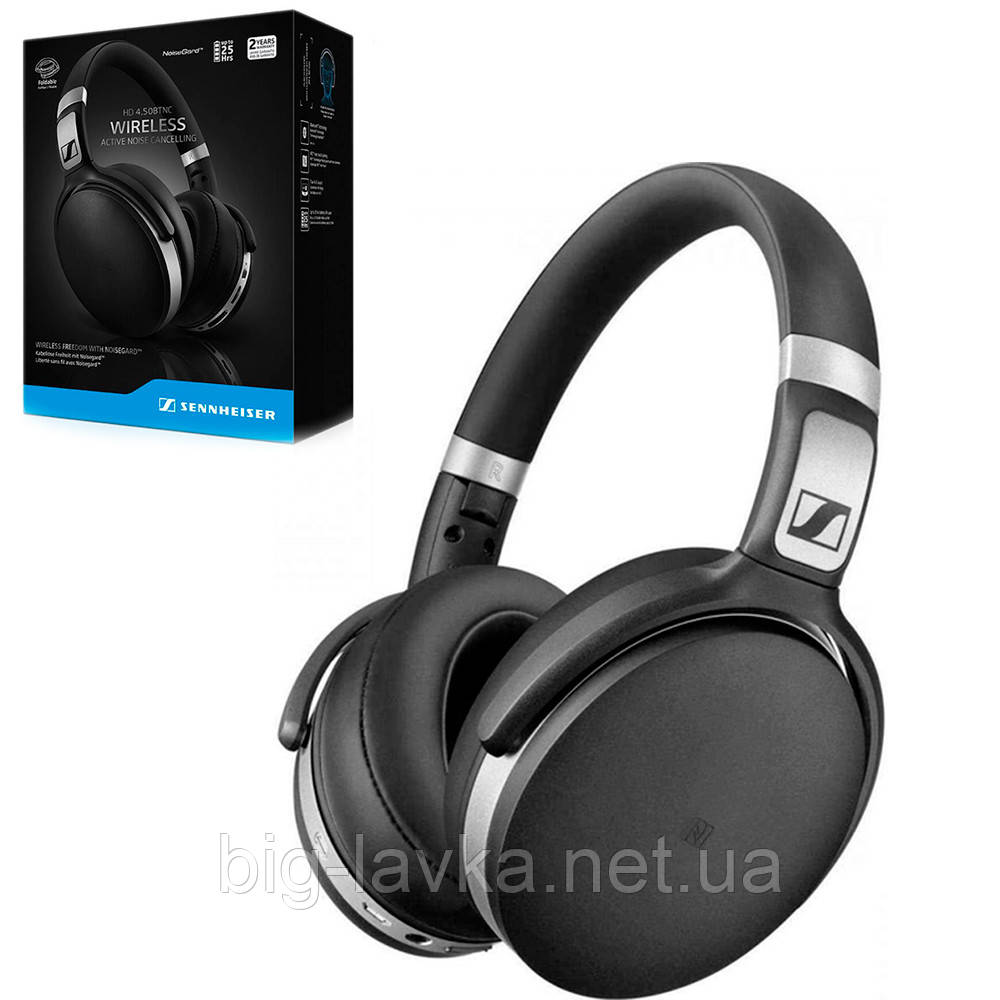 Навушники накладні Sennheiser HD 4.50BTNC Wireless ANC Bluetooth/NFC-модуль Чорний, фото 1