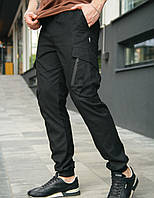 Чоловічі штани тактичні демісезонні чорні | брюки карго чоловічі весна-осінь повсякденні Туреччина. Живе фото