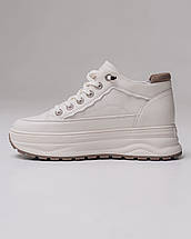 Черевики на платформі Allsy 193402 36 молочні шкіра, фото 3