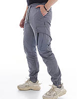 Чоловічі штани тактичні демісезонні сірі | брюки карго чоловічі весна-осінь повсякденні Туреччина. Живе фото