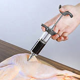 Кухонний шприц для ін'єкції маринаду в м'ясо 50 мл з 3 голками Ruhhy 23055 Польща, фото 8