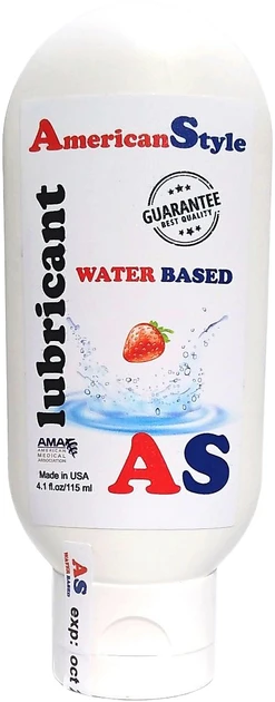 Лубрикант American Style Water Based Lubricant Strawberry На водно-силіконовій основі Полуниця 115 мл, фото 1