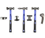 Набір рихтувальних молотків 7 одиниць у кейсі Geko G02640 Польща, фото 5