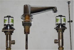 Розпродаж THG змішувач для раковини на 3 отвори; серія: Bernardaud,Capucine green butterfly platinum decor