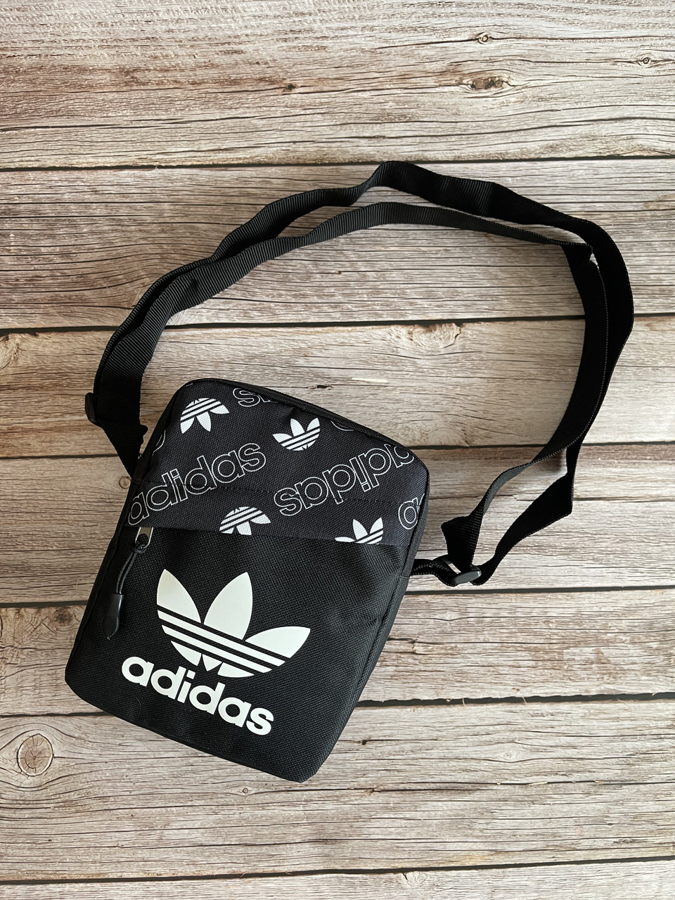 Маленька чорна сумка на плече адідас Adidas спортивна барсетка