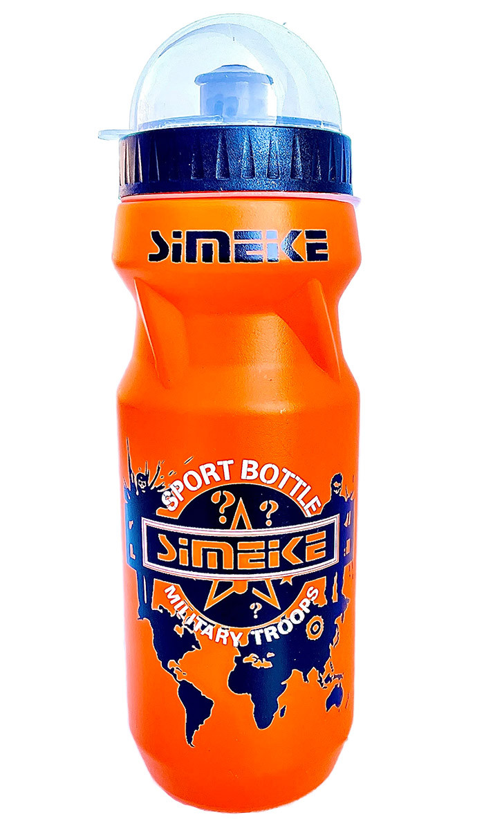 Велосипедна фляга Simeke 64399, об'єм 650 мл, помаранчева, фото 1