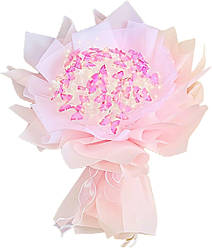 Букет з метеликів з підсвічуванням, Рожевий / Букет, що світиться, з метеликами / Подарунок дівчині