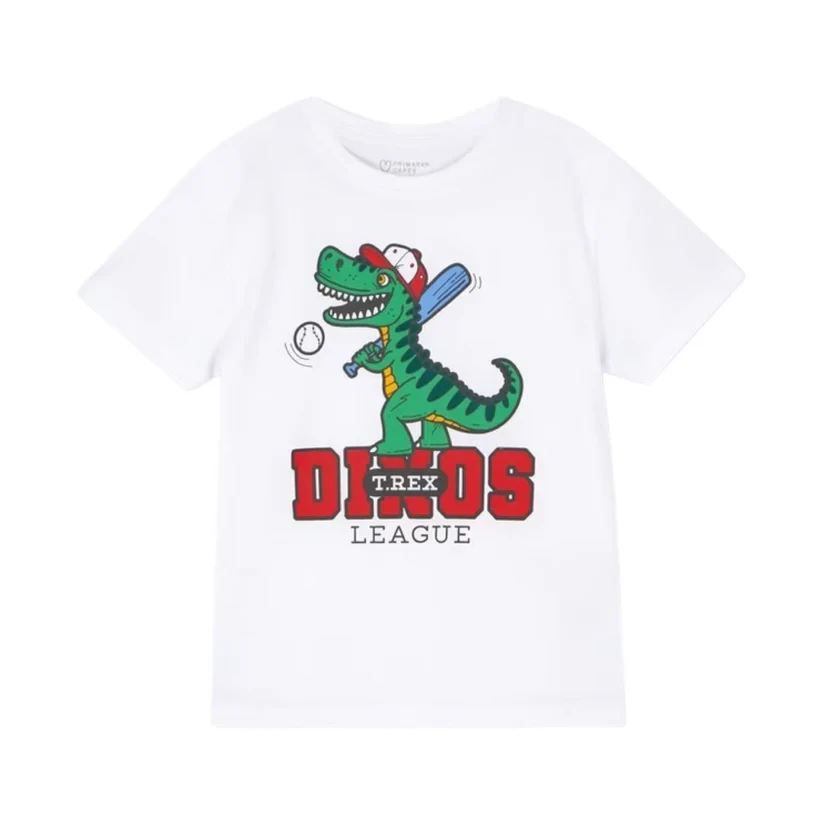 Футболка біла T-Rex Dino Primark 92, 98, 104, 110, 116, 122, 128см, фото 1