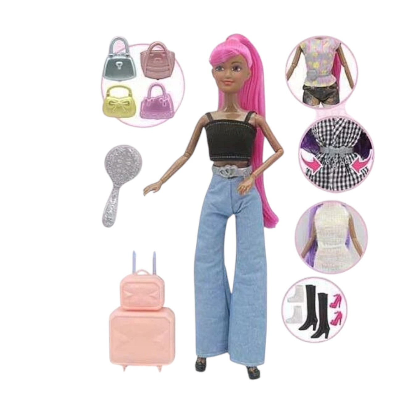 Лялька Anbibi (2 різновиди, 30 см, аксесуари, валіза, шарнірні суглоби, знімний одяг, гребінець) WX 278-2, фото 1