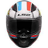 Мотошолом LS2 FF353 Rapid II Xdron White Neon Orange, фото 2