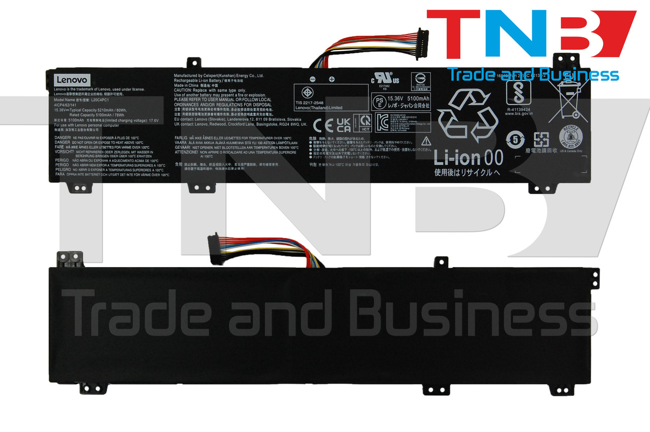 Батарея LENOVO Ideapad Gaming 3 15ACH6 82K1 15IHU6 (L20L4PC1 SB11B48820) 15.36V 5210mAh ОРИГІНАЛ Тип2