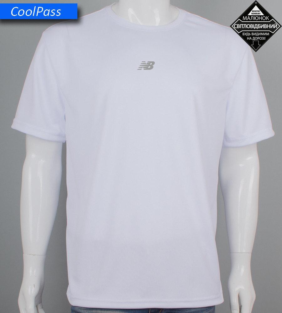 Футболка батал Coolpass New Balance Reflective 5515б (Уп.4шт 3XL,4XL), Білий