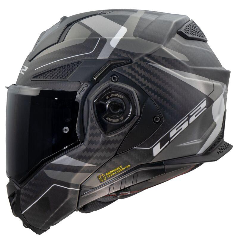 Мотошолом LS2 FF901 LS2 Advant-X Carbon Horizon Silver Grey
