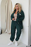 Жіночий стильний костюм із вельвету великого розміру новинка 2025, фото 7