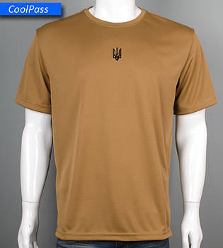 Футболка батал Coolpass Тризуб 5401б (Уп.4 шт. 3XL,4XL), Койот