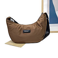 Сумка крос-боді поліестер коричневий Арт.6002 brown (54)