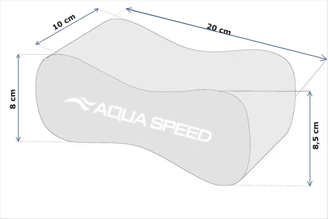 Колобашка для плавання Aqua Speed Junior 3 Layesr Pullbuoy синьо-блакитна 20 x 8 x 10 см, фото 4