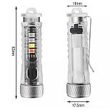 Міні ліхтарик брелок MY22 Флуоресцентний корпус, фото 3