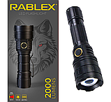 Ліхтар ручний алюмінієвий RABLEX RB-920 Т28 LED 2000 LM роз'єм Type-C, фото 2