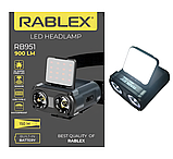 Налобний ліхтар RABLEX RB-951 LED Headlamp 900 LM USB Type-C, фото 3