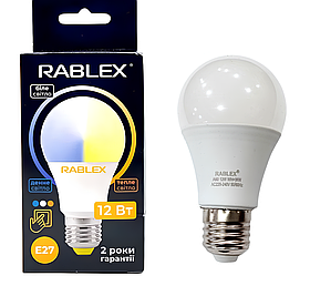 Світлодіодна LED лампочка RABLEX RB-506 з регулюванням кольору світіння E27 / 12W 3000K-6200K