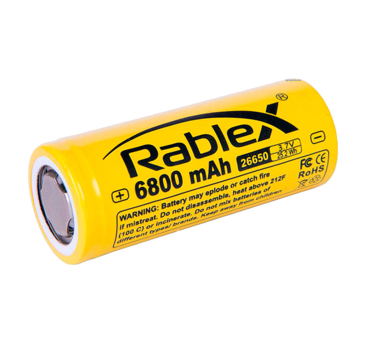 Акумулятор RABLEX 26650 Li-Ion 6800 mAh 3.7 V Yellow
