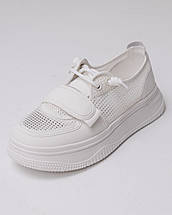 Кеди літні із сіткою Prima d'Arte 6176 36 білі шкіра, фото 2