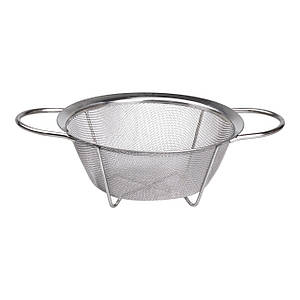 Друшляк-сито з двома ручками 20 см дрібнопориста сітка з нержавіючої сталі