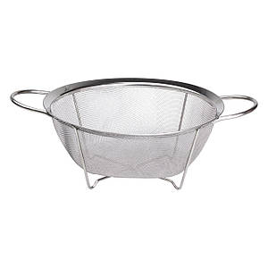 Друшляк-сито з двома ручками 22 см дрібнопориста сітка з нержавіючої сталі