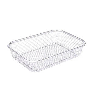 Багатофункціональне сито з нержавіючої сталі 29,5*21,5*6 см друшляк - кошик для миття овочів і фруктів