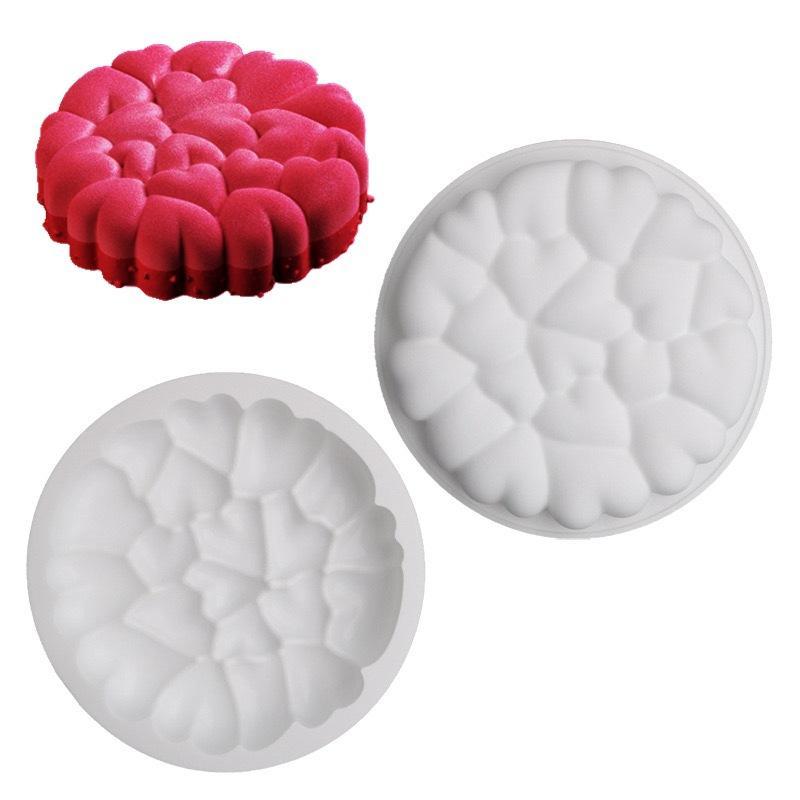 Силіконова форма для євродесертів CHI Серця (202216)