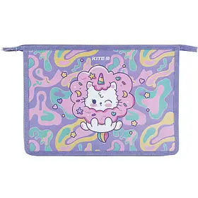 Папка на блискавці А4+ Kite Rainbow Catcorn K24-428-1