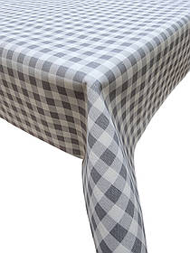 Скатертина для столу "Клітинка сіра" (Тефлон) 150х170см