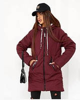 Куртка 1010/1, бордо, Курточка женская демисезонная