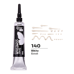 Контур універсальний, Білий, перламутровий, 20 мл, ROSA Talent
