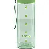Пляшка для води квадратна 550 мл зелена Kite K24-1209-2, фото 3