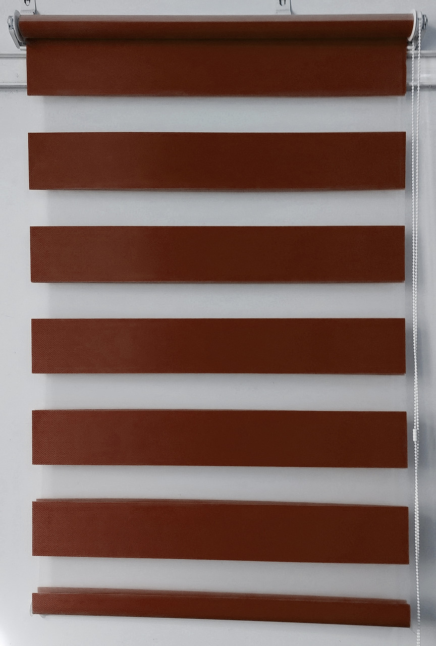 Рулонна штора День-ніч ВН 216-18 Коричневий, фото 1