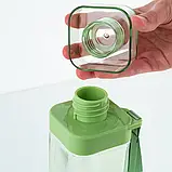 Пляшка для води квадратна 550 мл зелена Kite K24-1209-2, фото 5
