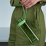 Пляшка для води квадратна 550 мл зелена Kite K24-1209-2, фото 6