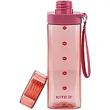Пляшка для води квадратна 550 мл рожевого Kite K24-1209-3, фото 3
