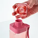 Пляшка для води квадратна 550 мл рожевого Kite K24-1209-3, фото 5