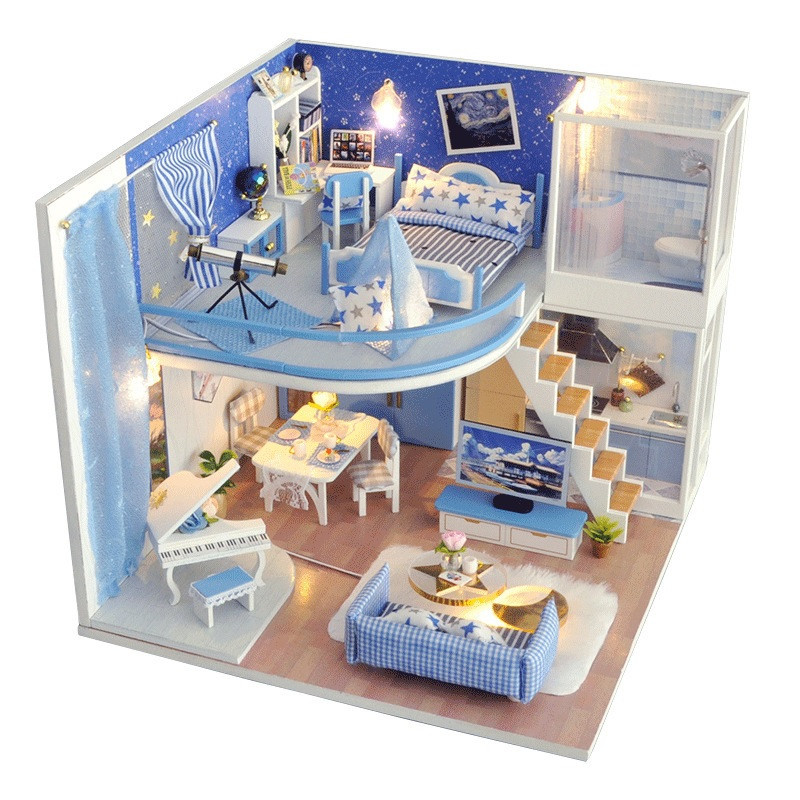 Румбокс Будинок у стилі Лофт Зіркове небо мрії DIY House Dream Starry Sky Loft Інтер'єрний конструктор TD-39 + купол