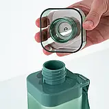 Пляшка для води квадратна 700 мл зелена Kite K24-1210-2, фото 4