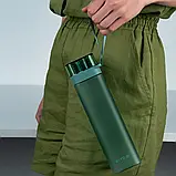 Пляшка для води квадратна 700 мл зелена Kite K24-1210-2, фото 6