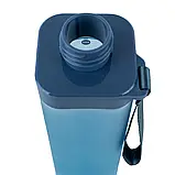 Пляшка для води квадратна 700 мл синя Kite K24-1210-1, фото 3